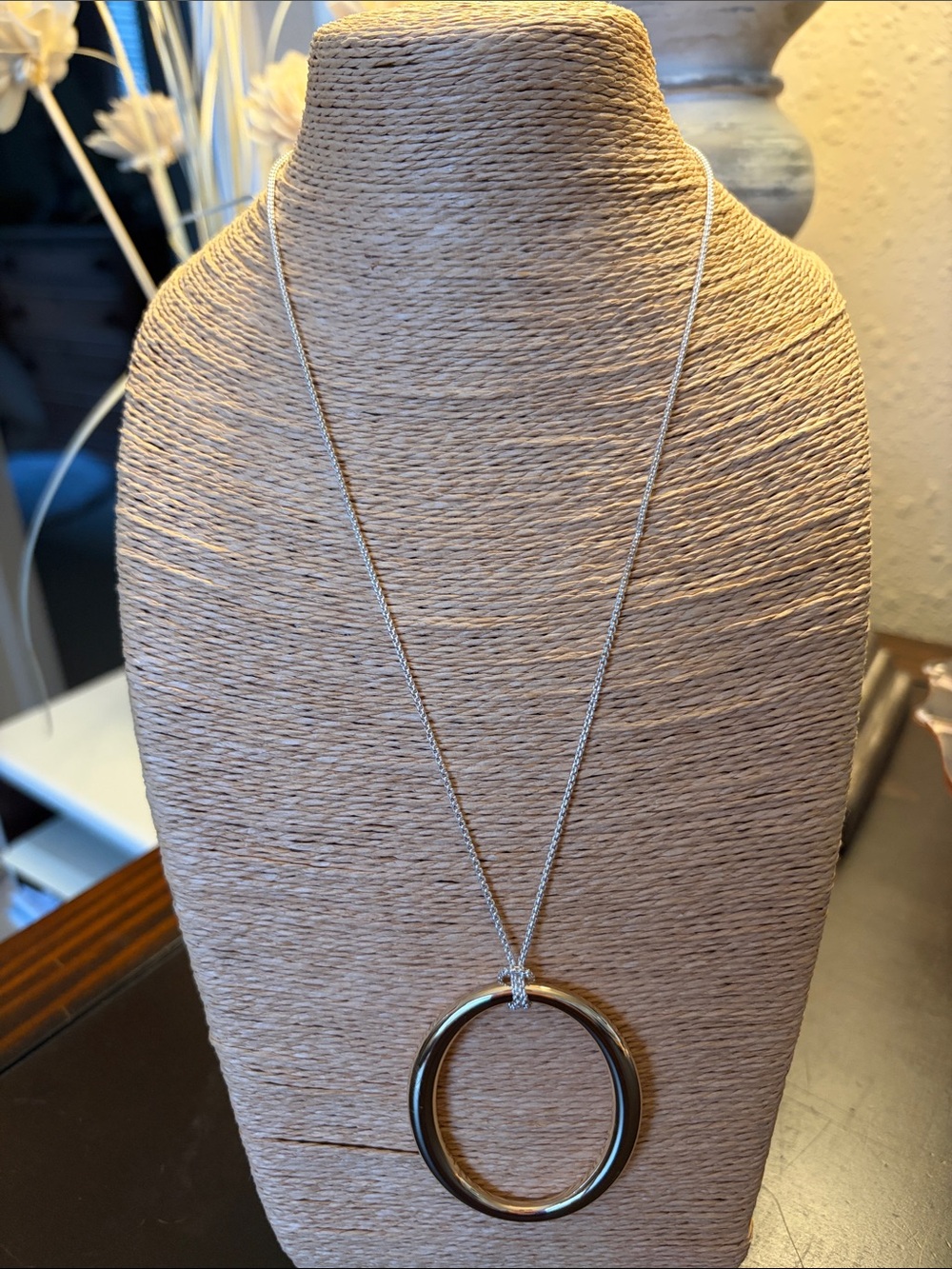 Ralph Lauren Polished Silver and Gold-Tone Circle Pendant Necklace